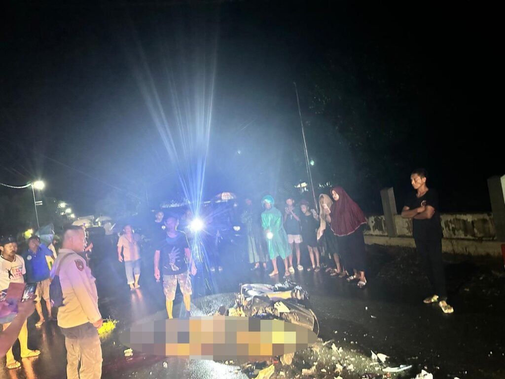 Tempat Kejadian Perkara (TKP) Lakalantas, Selasa (31/1/2024), pukul 19.30 Wita, Satu Pelajar Tewas.