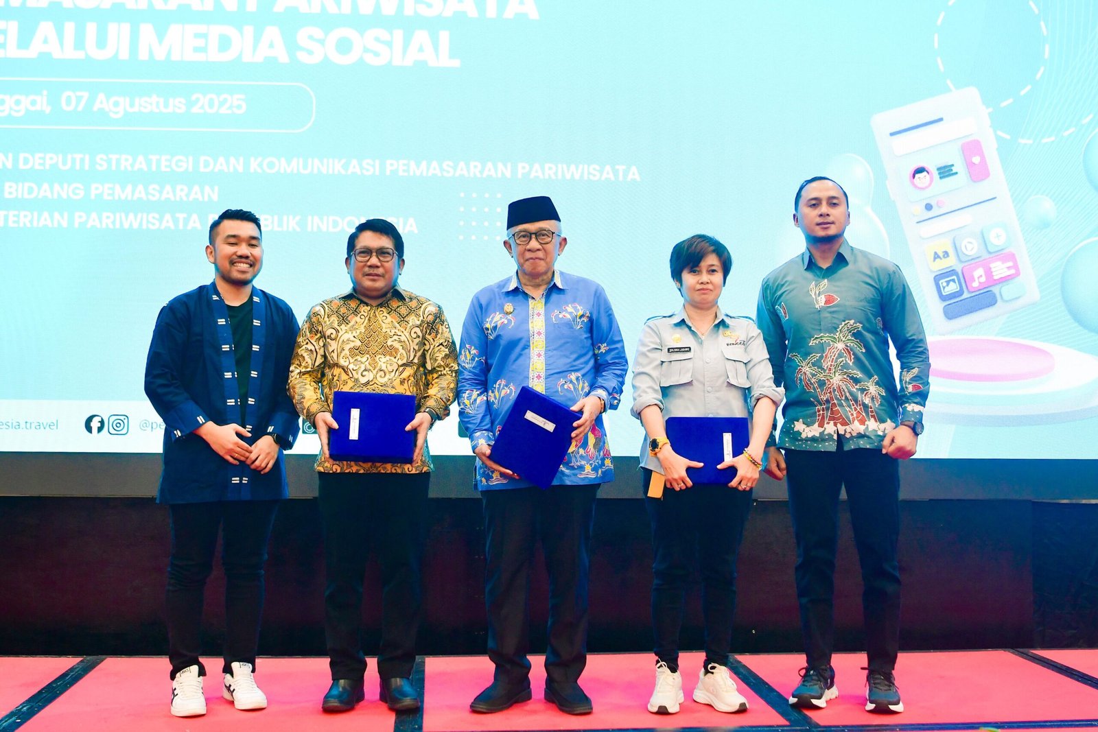 Anggota DPR RI Beniyanto saat menghadiri kegiatan Diseminasi pariwisata melalui media sosial kamis 7 Agustus 2025